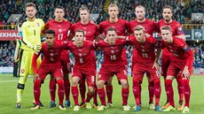 Sestava eských fotbalist v kvalifikaci proti Severnímu Irsku.