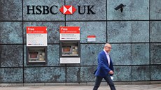Pobo�ka britské banky HSBC v centru Londýna.