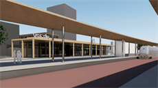 Plánovaná podoba vlakového a autobusového nádraží ve Vsetíně.