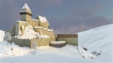Ústedním tématem výstavy je 3D animace hradu.