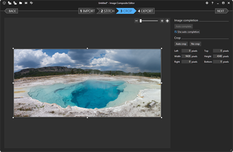 Microsoft Image Composite Editor - oez vslednho panoramatu nabz monost...