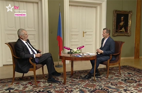 Milo Zeman v poadu TV Barrandov Týden s prezidentem.