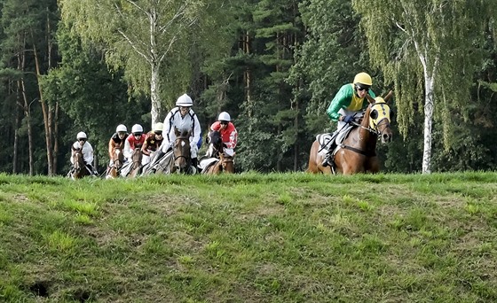 Momentka z kvalifikace na Velkou pardubickou.