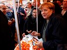 Angela Merkelová agituje v Barthu ve spolkové zemi Meklenbursko - Pední...