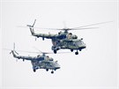 Bloruské vrtulníky na manévrech Západ 2017 (14. záí 2017)