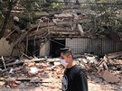 Zemětřesení poničilo budovy v hlavním městě Mexika (19. září 2017)