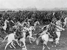 Poltí kavaleristé bhem vojenského cviení koncem 30. let