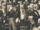 Tomá Garrigue Masaryk na osmém vesokolském sletu v Praze v roce 1926.