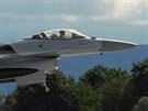 Letoun F-16 belgického letectva na Dnech NATO v Ostrav