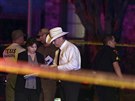 Policisté po útoku ve mst Plano nedaleko Dallasu (10. záí 2017)