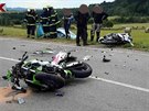 Pi nehod v Orlických horách se eln srazil motorká s motorkákou. Chybovala...