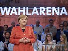 Nmecká kancléka Angela Merkelová odpovídala na otázky veejnosti ve volební...