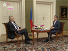 Miloš Zeman v pořadu TV Barrandov Týden s prezidentem.