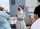 Modelka Halima Adenová (New York, 28. srpna 2017)