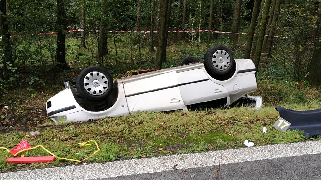 Auto narazilo do stromu při nehodě u Rybné nad Zdobnicí na Rychnovsku (15. 9....