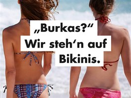 Burky? My jsme na bikiny. Pedvolebn plakty AfD