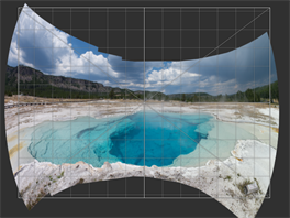 Microsoft Image Composite Editor - výbr zobrazení (projekce)