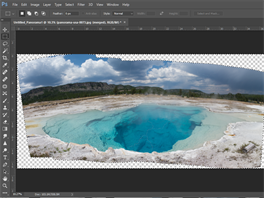 Adobe Photoshop CC - výsledné panorama