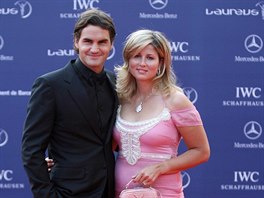 Roger Federer a Mirka Vavrinecová (Barcelona, 22. kvtna 2006)