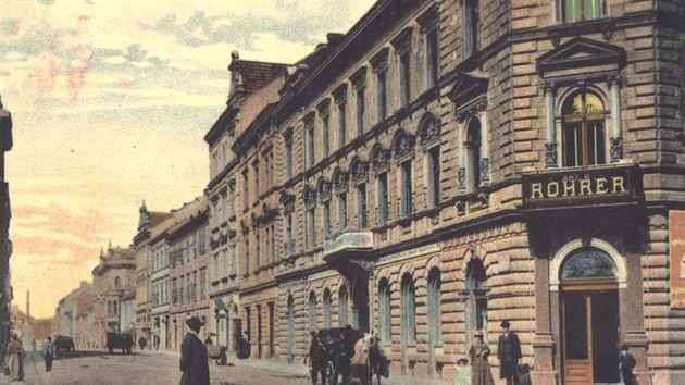 Kollrova ulice v Plzni kolem roku 1908
