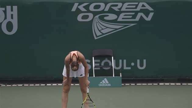 Nespokojen Kristna Plkov v 1. kole turnaje v Soulu