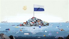 Ekologití aktivisté bojují za istjí oceány zaloením Souostroví odpadk.