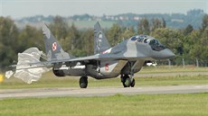 Letoun MiG-29 polských vzdušných sil na Dnech NATO v Ostravě