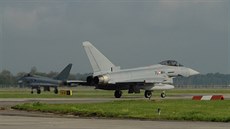 Stroje Eurofighter Typhoon rakouského letectva na monovském letiti