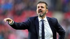 Andrea Stramaccioni, trenér Sparty, bhem derby se Slavií