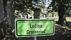 Zaniklá obec Lu�ina. (8. 9. 2017)