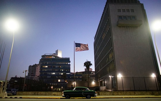 Budova americké ambasády v Havaně (12. ledna 2017)