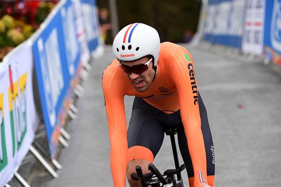 Tom Dumoulin bhem asovky na MS v Norsku.