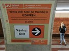 Ve stanici metra Andl se na 9 msíc uzavel výstup smr kiovatka Andl (25....