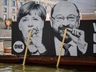 O kancléský post se utkají Angela Merkelová a Martin Schulz.