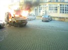 Unikátní zábry z výbuchu v areálu rektorátu. Zranný dlník a plno krve