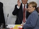Angela Merkelová bhem svého projevu sdlila, e si pála lepí výsledek....