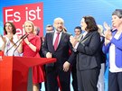 Strana Martina Schulze SPD získala druhý nejvyí poet hlas. Pravdpodobn...