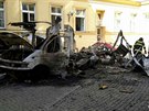 Ve vnitrobloku rektorátu Masarykovy univerzity v Brn na vybouchla odpoledne v...