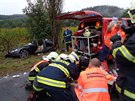 Dopravn� nehoda u Zbiroha, p�i n� zasahovala i dobrovoln� hasi�ka a...