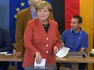 Angela Merkelová hlasuje