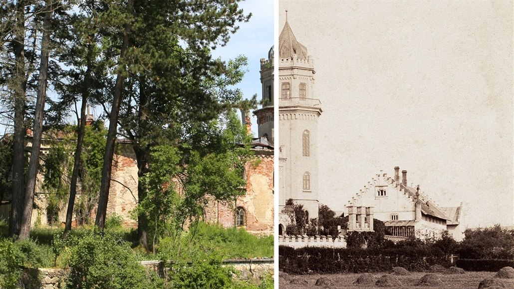 Zámek ve Veselí nad Úhlavou v sou�asnosti a na konci 19. století