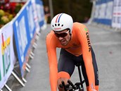 Tom Dumoulin bhem asovky na MS v Norsku.