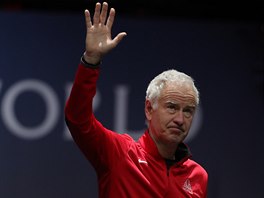 John McEnroe, kapitn vbru svta, na Laver Cupu