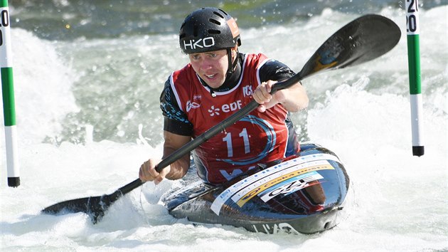 Kajak Ondej Tunka na mistrovstv svta ve vodnm slalomu ve francouzskm Pau.
