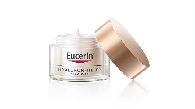 Denn krm Hyaluron-Filler + Elasticity s SPF 15 a UVA ochranou pro intenzivn pi o zralou ple s obsahem kyseliny hyaluronov pro lep elasticitu a viditeln vyhlazen hlubokch vrsek; Eucerin, 50 ml za 719 korun