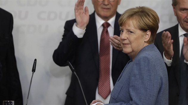 Angela Merkelov bhem svho projevu sdlila, e si pla lep vsledek....