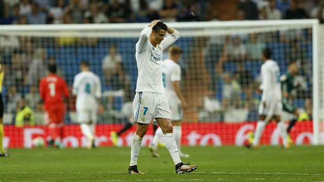 Cristiano Ronaldo z Realu Madrid po porce s Betisem Sevilla.