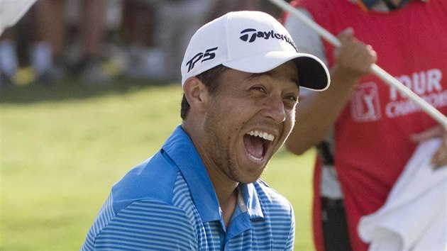 Xander Schauffele po astn promnnm patu, kter mu zajistil triumf na turnaji Tour Championship v East Lake.