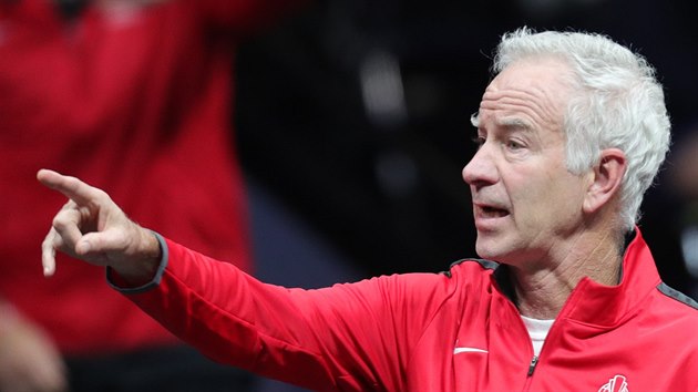 John McEnroe na Laver Cupu v Praze coby kapitn svtovho vbru