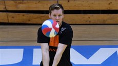 Lubo Bartnk na tréninku volejbalového Ústí nad Labem.